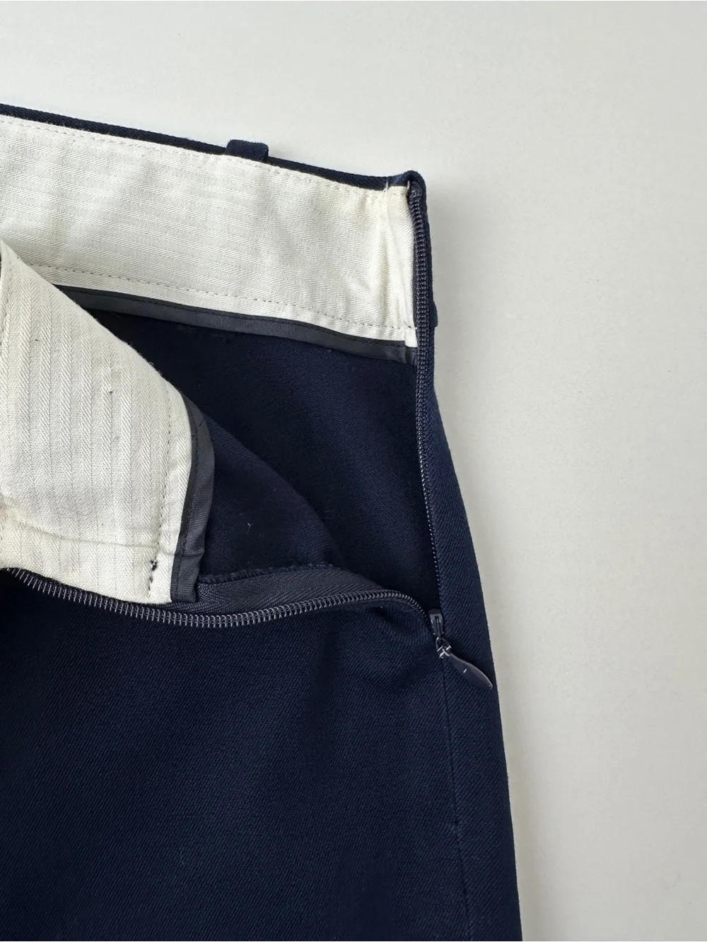J.Crew Pant Womens Size 6 Navy Blue Stretch Side Zip Ankle Skinny Trousers